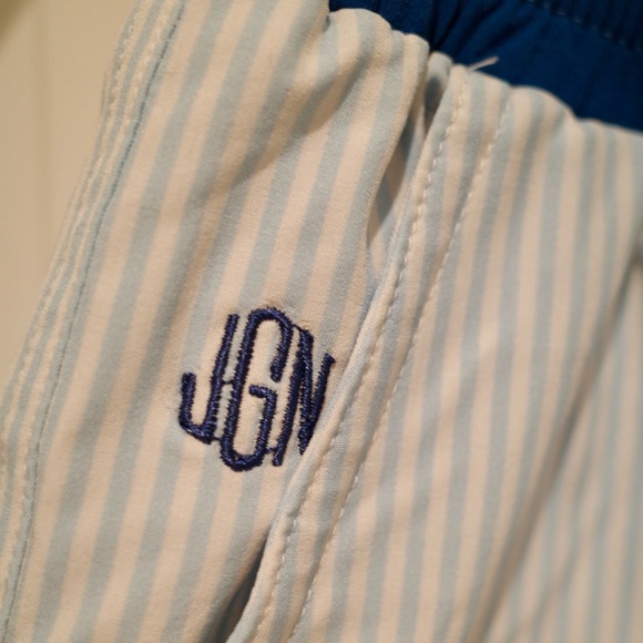 Voller Swimwear Board Shorts - Blue Stripes - S/M - Picture 4 of 6